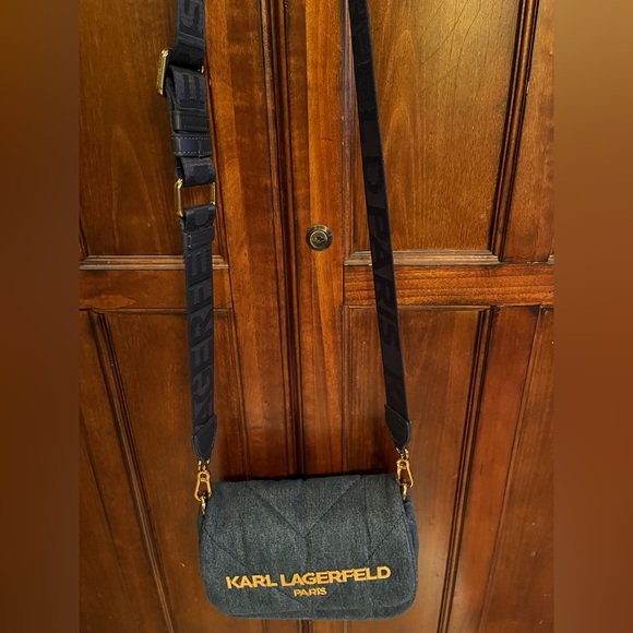 Karl Lagerfeld Handbags - Karl Lagerfeld Denim Blue Messenger Bag